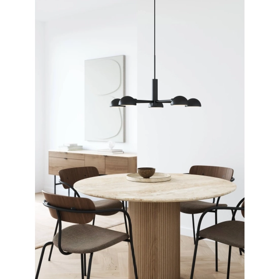kinkiecik.pl Nowoczesna lampa wisząca Nomi 5 DFTP Nordlux , czarna 2220163003